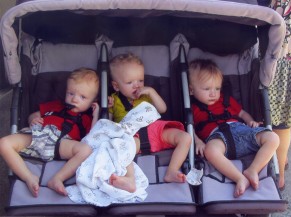 Photo 26 - Triple Treat - (l to r) Triplets Finley, Ellery and Paxton Stobert - Photo by Steve Moyer