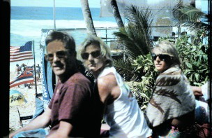 Hawaii turtle and rick kane on set of North Shore