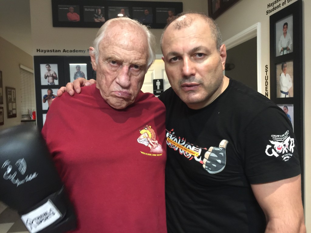 Gene LeBell and Gokor Chivichyan at Hayastan MMA Academy