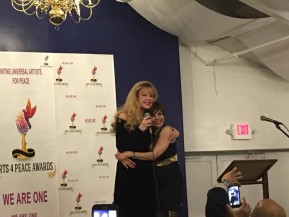 Rebecca Holden sings at Arts for Peace Gala