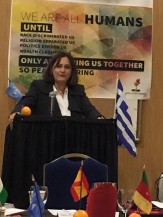Effie Micheals speaking at Pre-Summit
