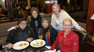 Pasqual Bettio, Rosalyn Kahn, Carmelita Pittman, Cantor Esterleon, and Chef Anina